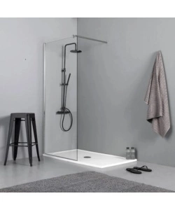 BOX DOCCIA WALK-IN CROMO 6MM, 90X190 CM